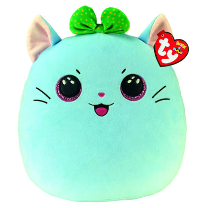 TY Toys Squish a Boo Cat Kirra - 31 CM, Green (2009315)