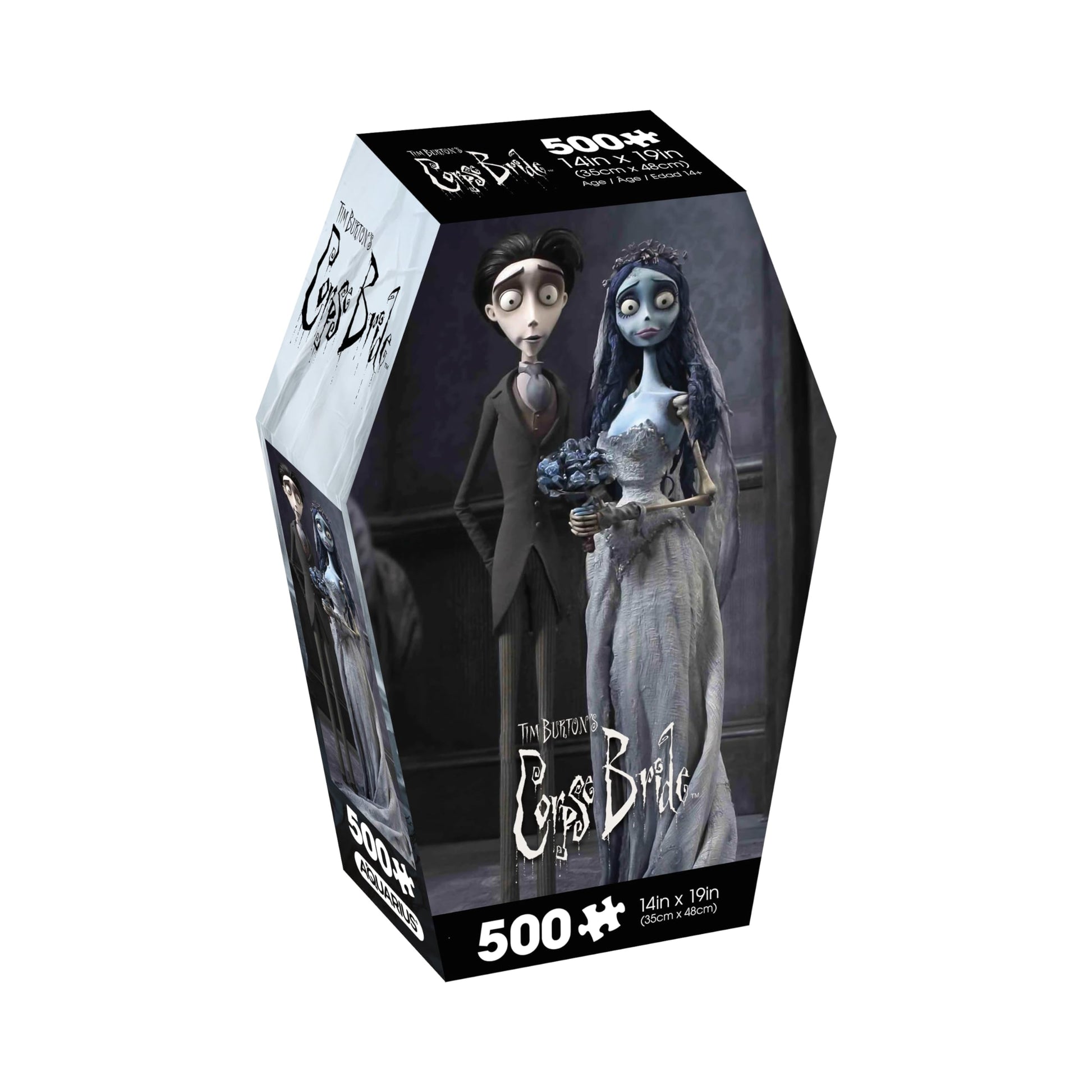 AQUARIUS Corpse Bride 500 Piece Jigsaw Puzzle in Coffin Box