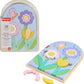 Fisher-Price Wood Preschool Toy Flower Puzzle Blocks, 38-Piece Wooden Stacking Set for Developmental Play Kids Ages 3+ Years