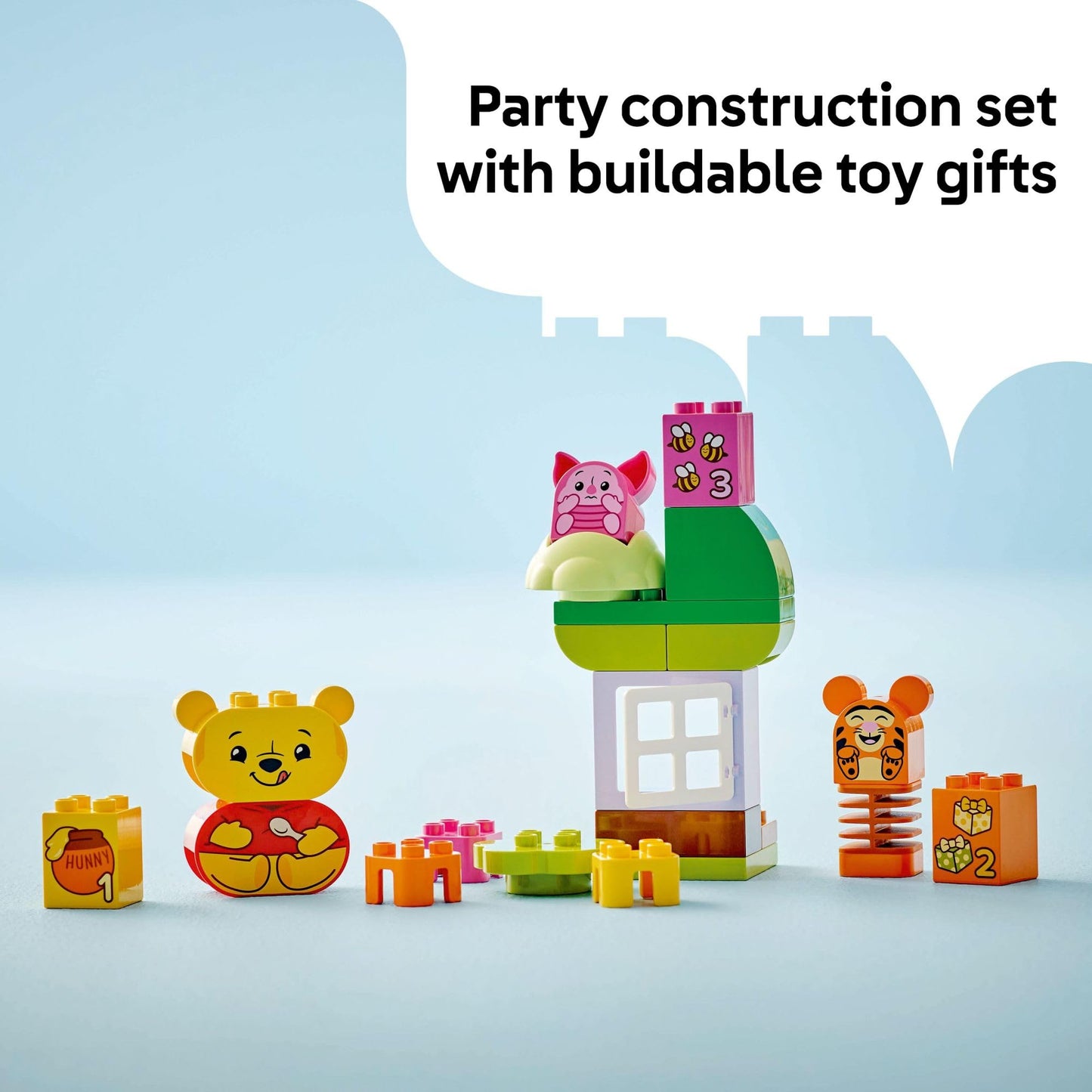 LEGO DUPLO Disney Winnie The Pooh’s Birthday Party Building Set - Baby Toy for 18 Months and Up - Sensory Toys to Inspire Imaginative Play - Building