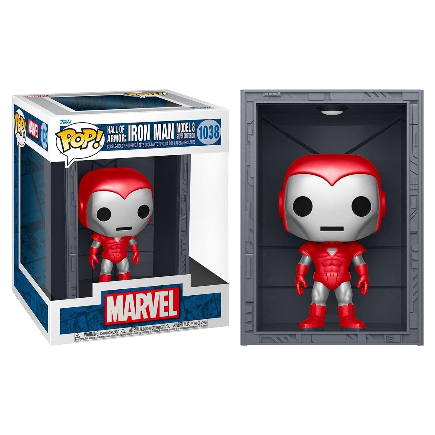Funko Marvel Iron Man Hall of Armor POP | Silver Centurion