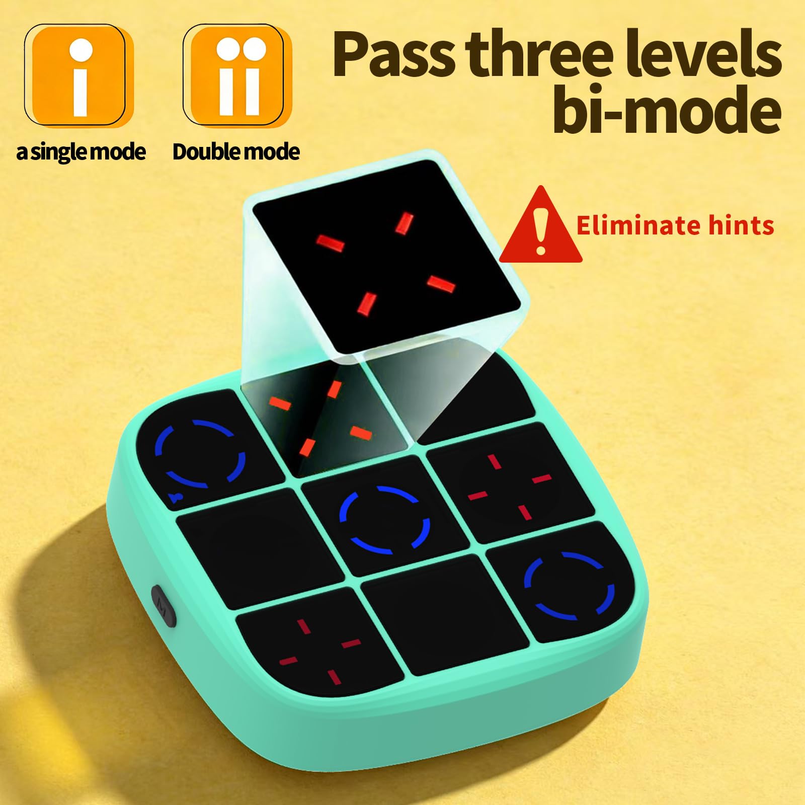 Museloong 4-in-1 Portable Electronic Tic-Tac-Toe Handheld Game, Puzzle Game for Children and Adults, Memory-Training Toy, Fun for Parent-Child Sharing