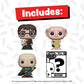 Funko Bitty POP! HP - Harry in Robe with Scarf, 4-Pack - Harry Potter, Draco Malfoy, Dobby and A Surprise Mystery Mini Figure - 0.9 Inch (2.2 Cm)