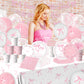 Pink Bow Baby Shower Decorations for Girl - Bow Party Tableware Include Plates,Napkins,Banner A Sweet Little Girl is on Her Way Decorations
