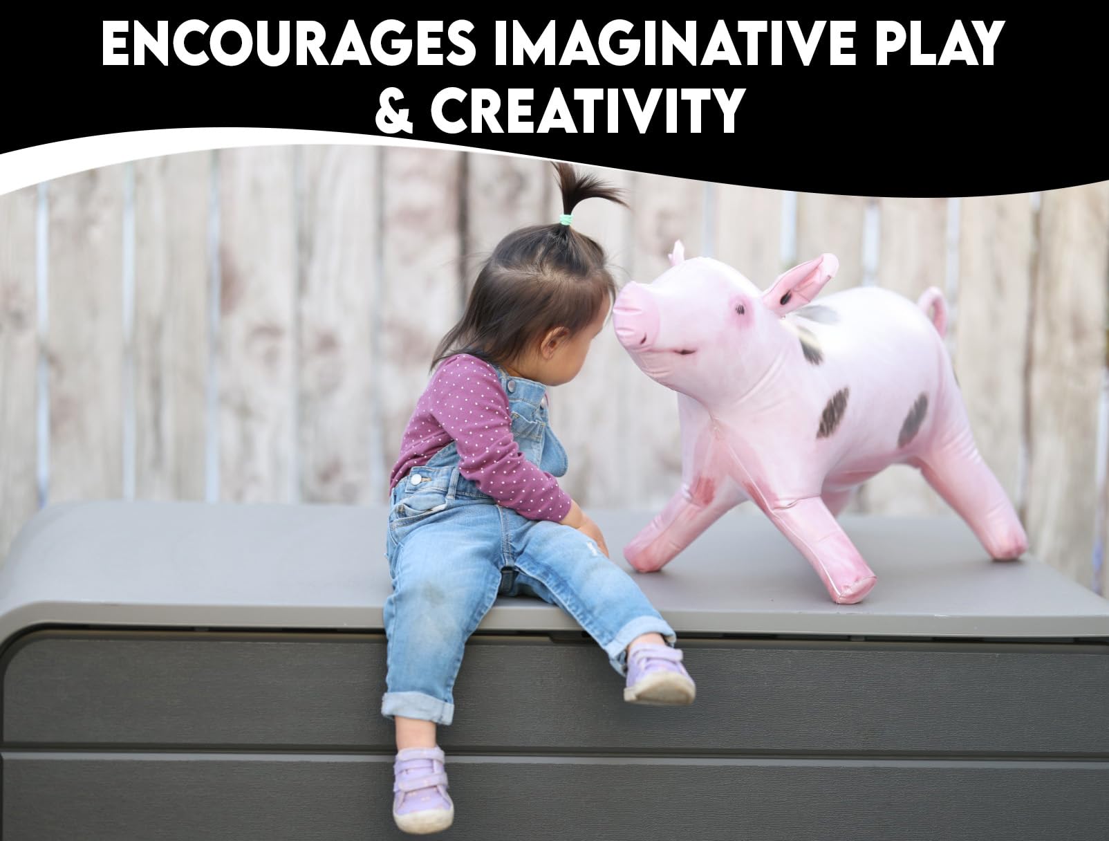 Inflatable Pig, Decorations for Birthday Party Supplies Toy, Cowboy & Cowgirl Farm Theme Gifts, Blow Up Boar Decor, Inflables Para Fiestas Pig