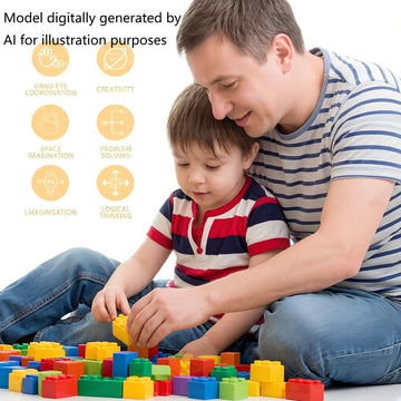 500 Piece Brown 2x4 Bricks Bulk, Classic Building Block Flat, Compatible with Lego Parts and Pieces, MOC Building Bricks DIY Play Set for Kids Age 6+