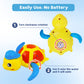 Cuterabit Baby Bath Toys, Floating Wind Up Swimming Turtle and Duck, Bathtub Toys, Pool Toys, Water Toys for Toddlers Boy Girl 3 Pack