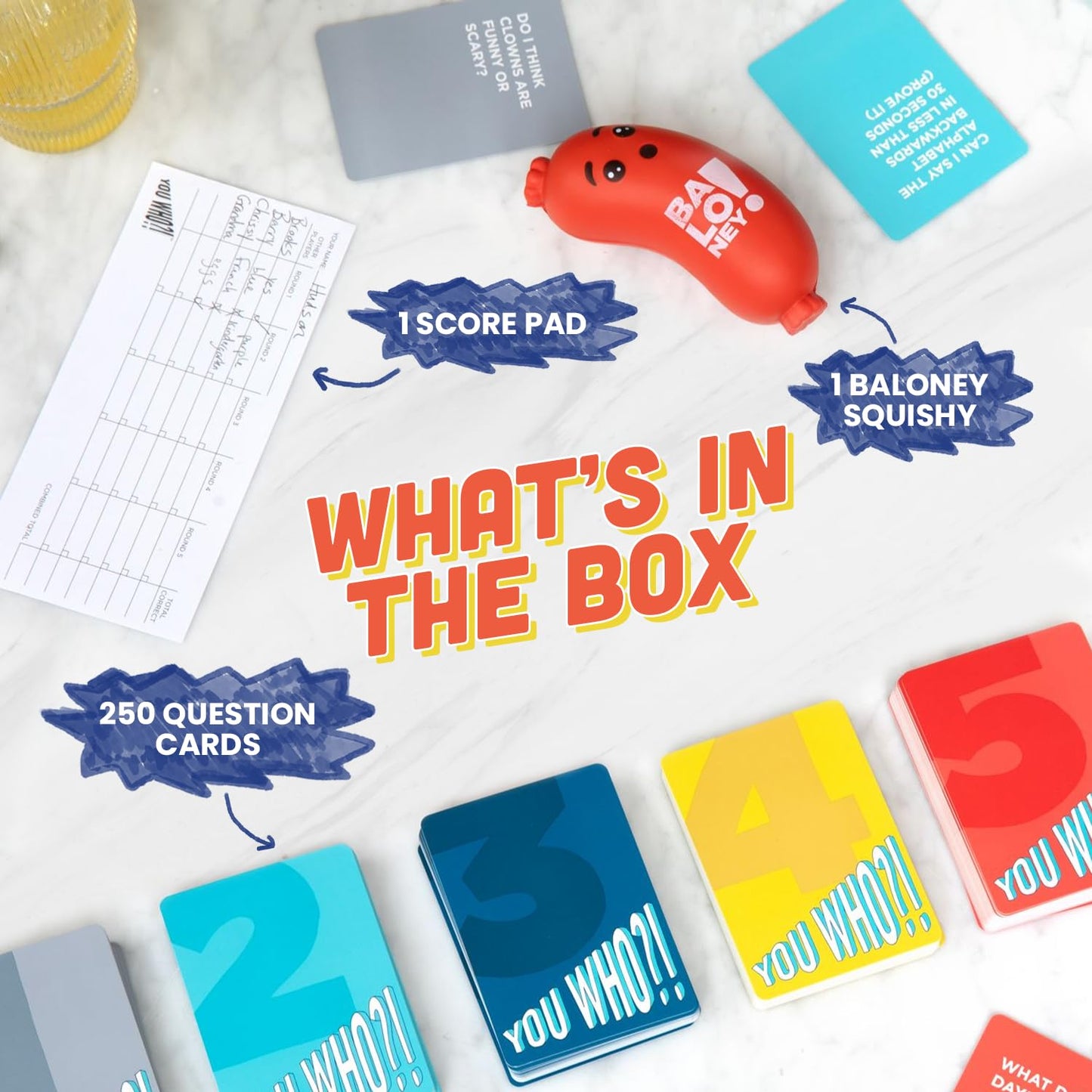 EAP Toy and Games You Who?! Conversation Card Game - Funny Family Party Game of Questions, Icebreaker Game for Teens & Adults, Fun for Game Night