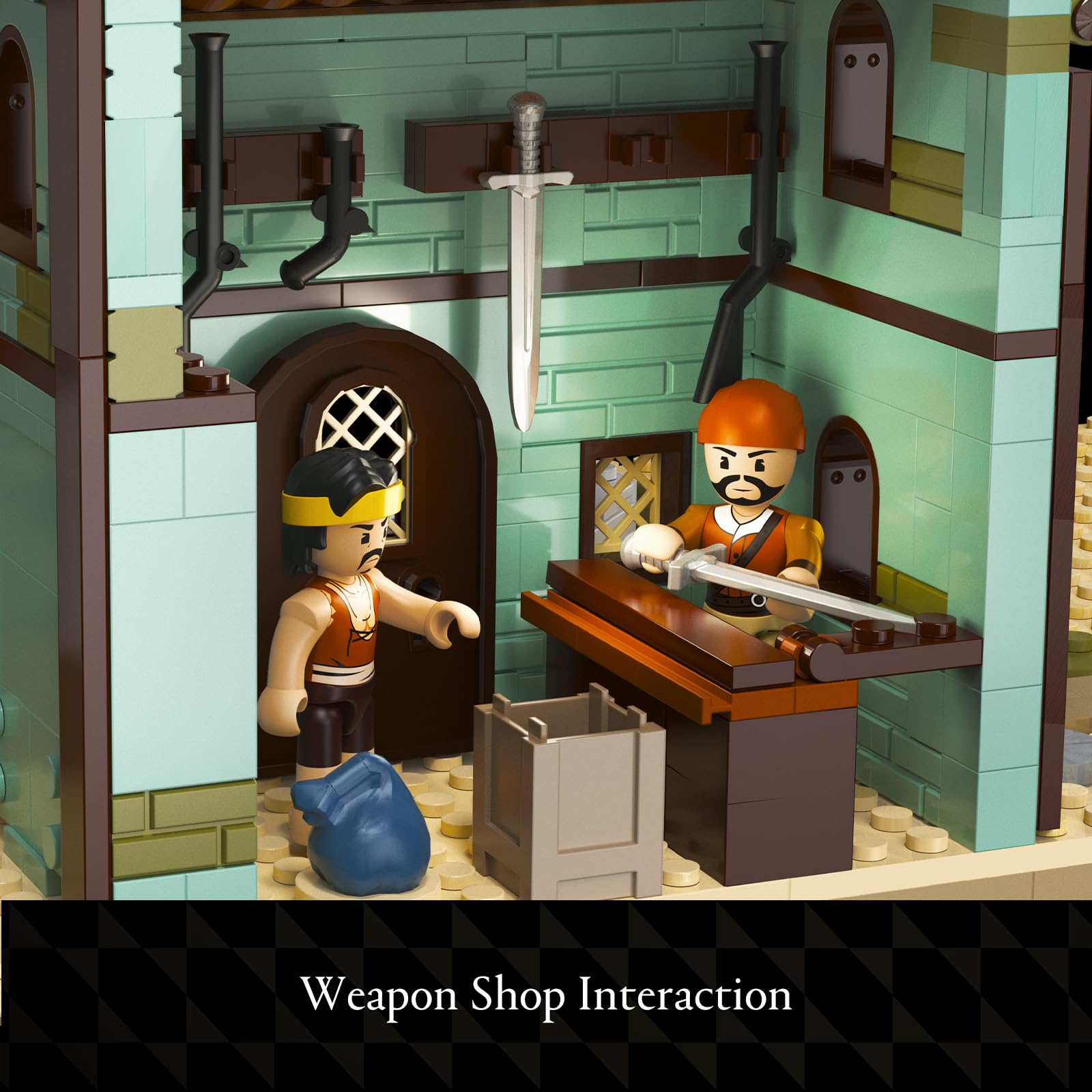 Wise Block Assassin's Creed Black Flag Havana Harbour Scene Building Set - Collectible Pirate Themed Build with 6 Minifigures for Fans, Building Block
