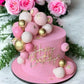 Happy Birthday Cake Topper, Gold Mirror Acrylic Happy Birthday Cake Sign Decorations