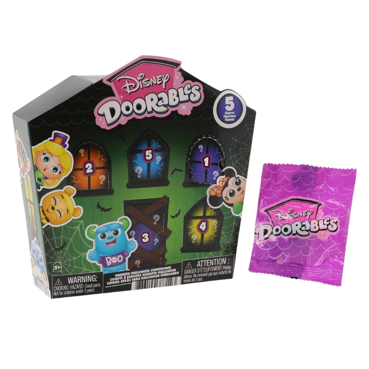 Disney Doorables Haunted Halloween Countdown Blind Box, 5 Figures
