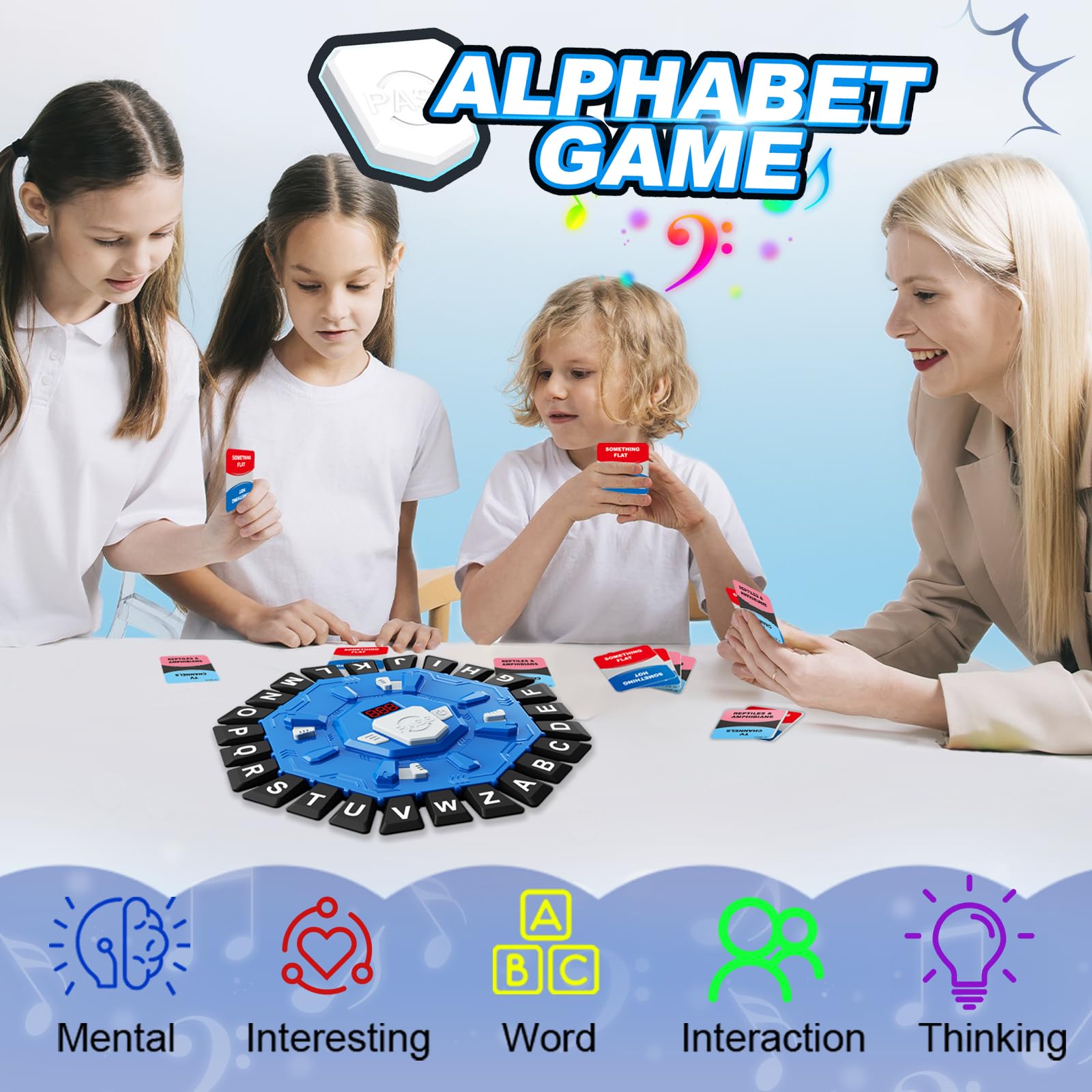 Word Game Family Party Board Games Card Game Learning Alphabet Letter Game