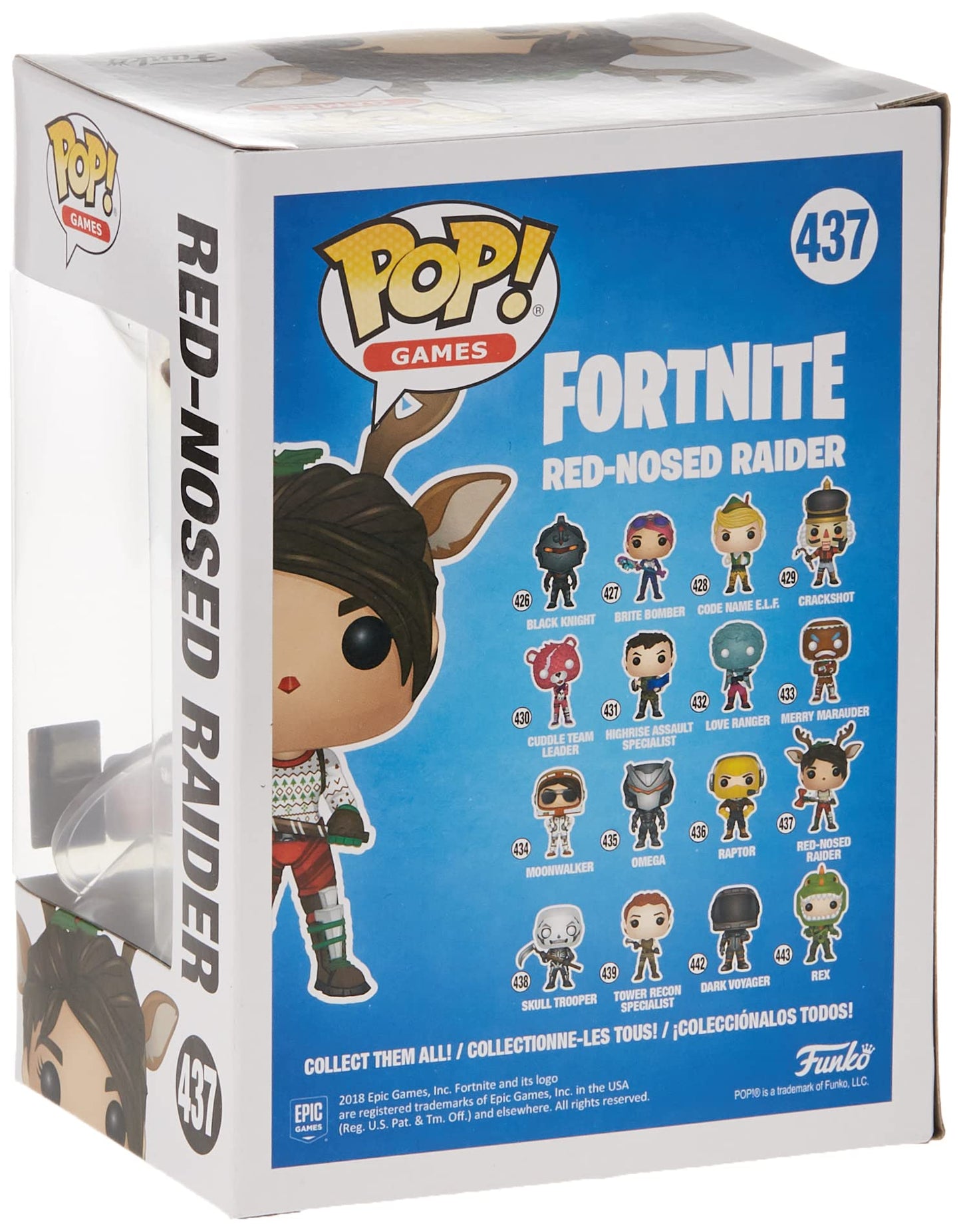 Funko Pop Games: Fortnite- Red-Nosed Raider Collectible Figure, Multicolor