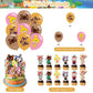 Animal Cross-ing Themed Birthday Party Supplies,Animal Game Balloons Decorations for New Horizons Party Happy Birthday Balloons, Cupcake Toppers, Cake