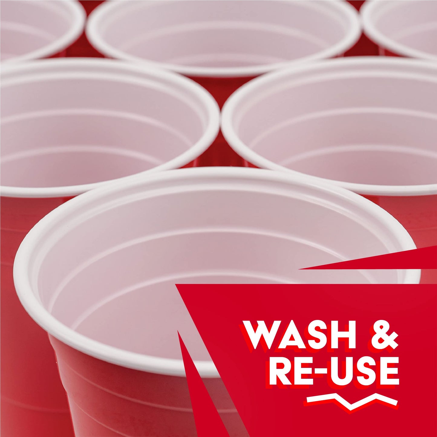 BayView Games Beer Pong Set - 24 Reusable Cups & 4 Durable Pong Balls | America’s #1 Party Game, Outdoor Events & Gifts for Friends & Family