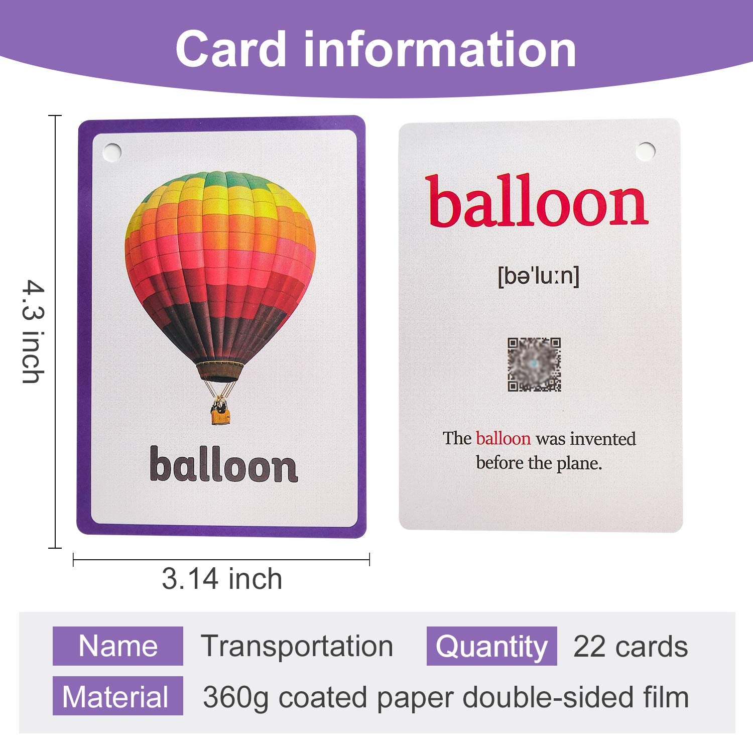 Occupations,Transportation 2 Sets of English Flash Cards Kids Pocket Card Learning Baby Toys for Children Pre-Kindergarten