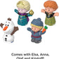 Fisher-Price Little People Toddler Toys Disney Frozen Elsa & Friends Figure Set with Anna Kristoff & Olaf for Ages 18+ Months