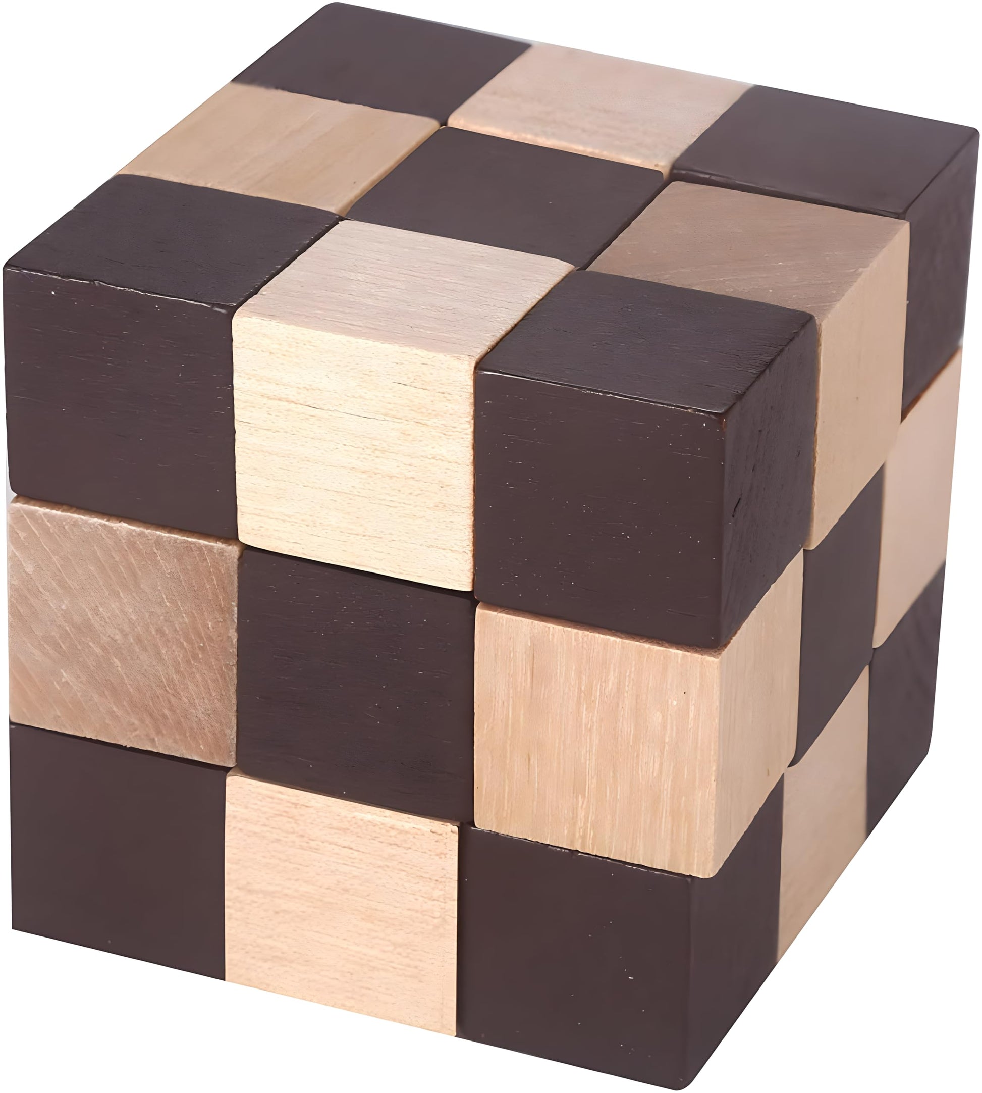MAGIKON Brain Teaser Cube Puzzle Toy, Square Snake Cube Wooden