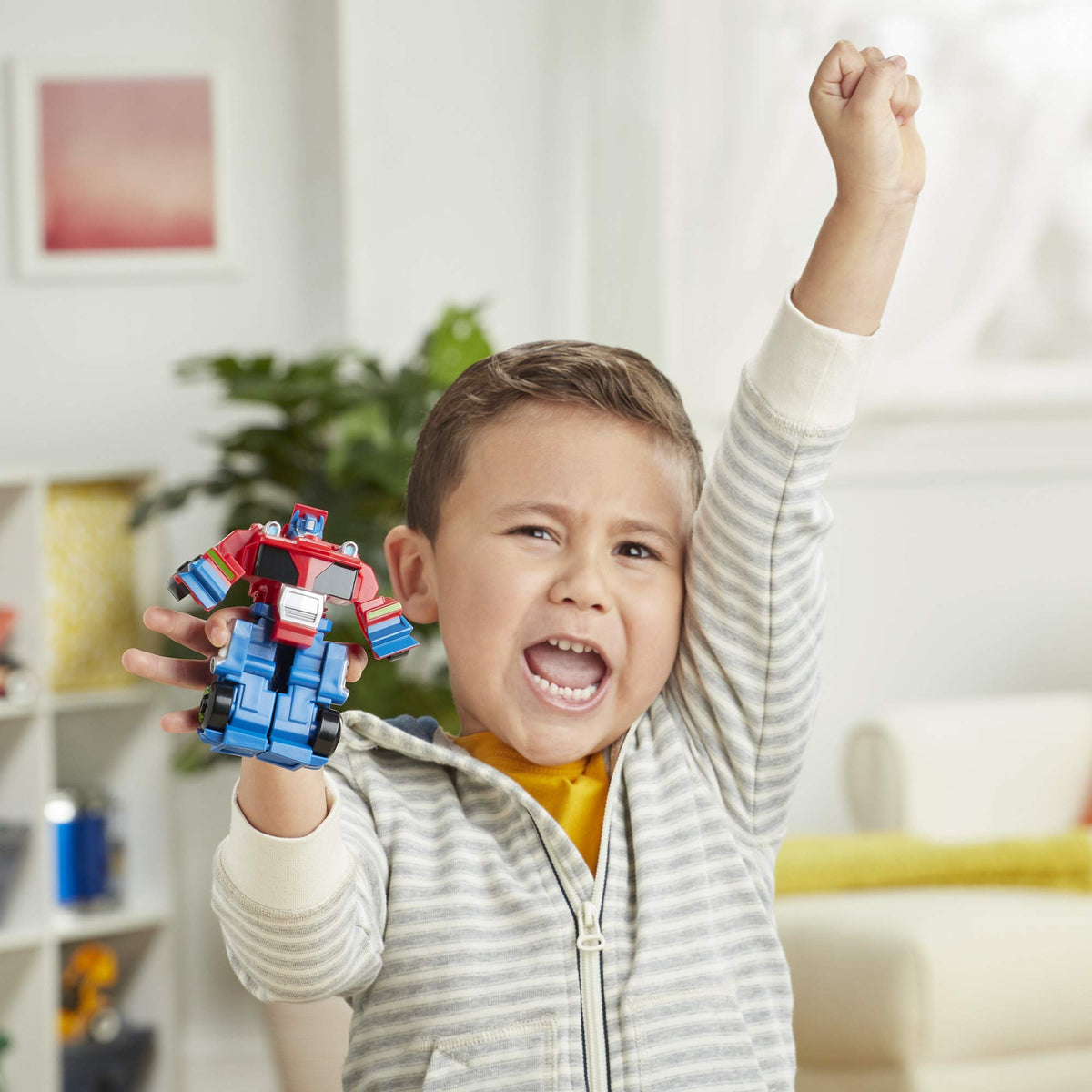 Transformers Rescue Bots Academy Optimus Prime Converting Toy, 4.5-Inch Figure, Toys for Kids Ages 3 and Up