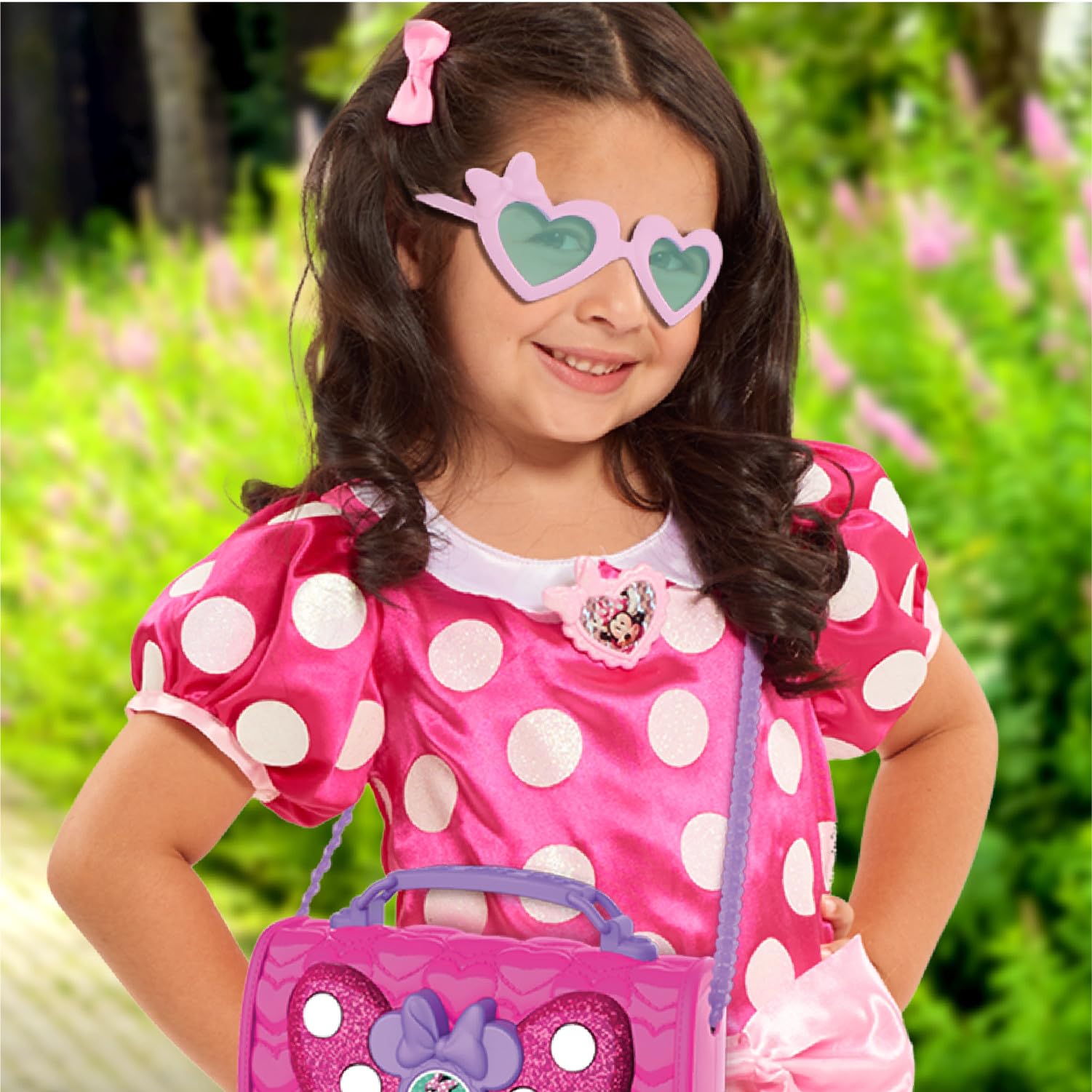 Disney Junior Minnie Mouse Bowfabulous Bag Set, 7-pieces, Dress Up and Pretend Play