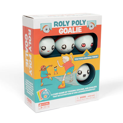 Exploding Kittens Roly Poly Goalie 2-6 Players- Ages 4+-10 Minutes to Play-Card Game for Kids-Active Play Game- Perfect Family Card Game for Game