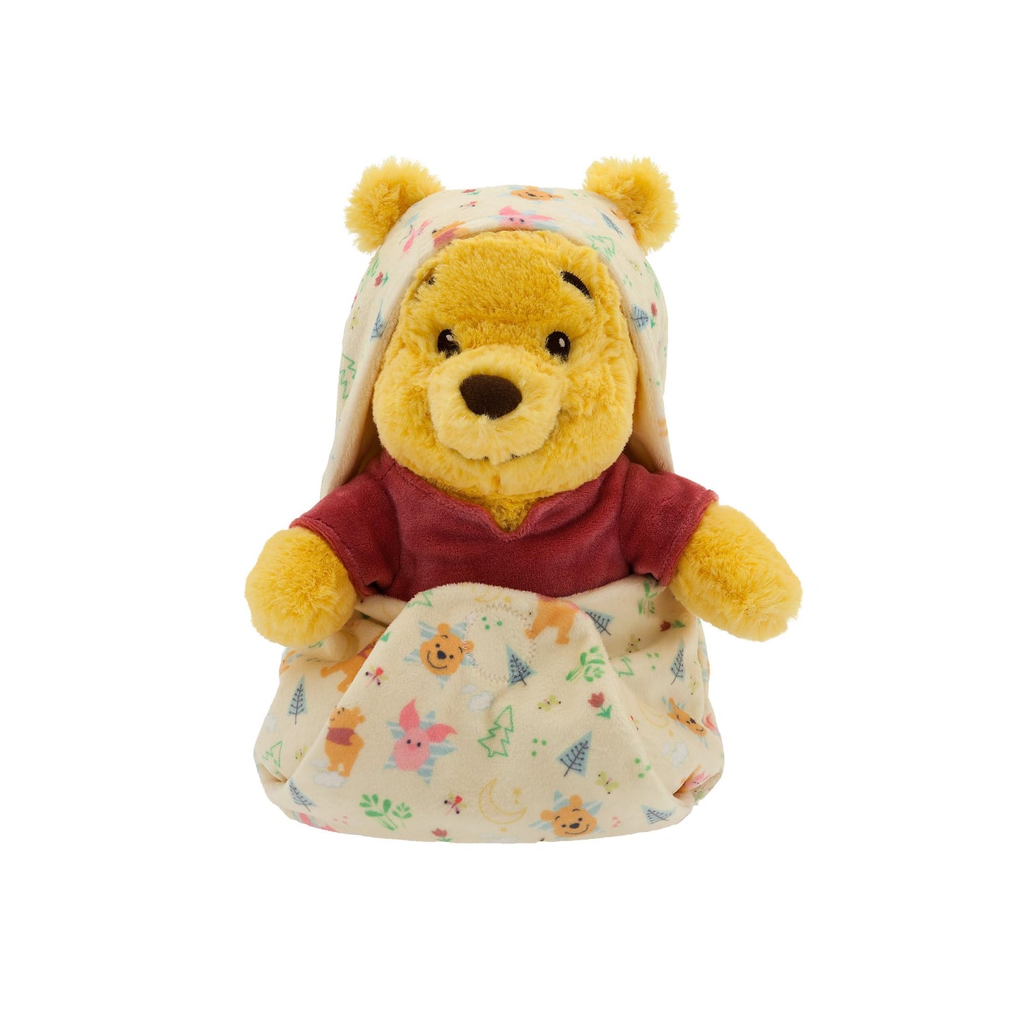 Disney Store Official Winnie the Pooh Plush with Blanket Pouch Babies Plushy in Baby Swaddle - Toy for Those who Love Plush Figure Toys, Cute