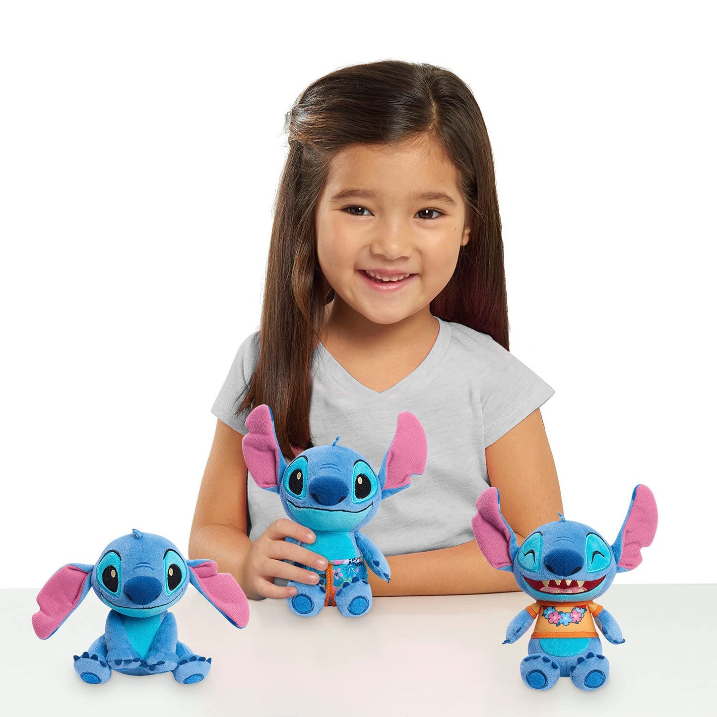 Disney’s Lilo & Stitch 7.5 Inch Stitch Plushie Stuffed Animal, Tropical Theme, Alien