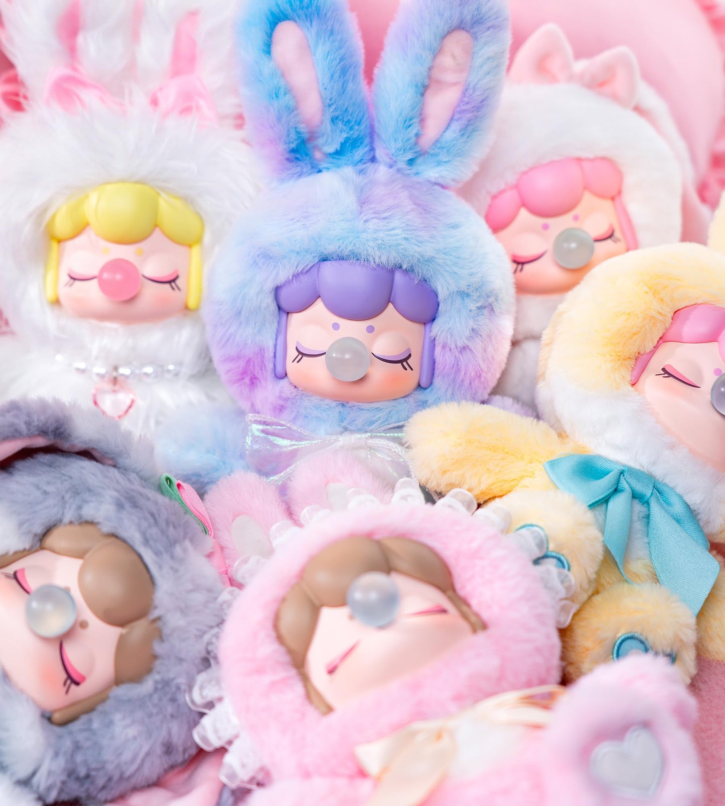 ROBOTIME Plush Doll Blind Box Figure, Kawaii Plush Rabbit Fluffy Stuffed Animal Surprise Toy,Cute Collectible Gift for Girls, Women, Kids, Birthday
