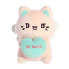 Aurora Enchanting Tasty Peach Candy Heart Sitting Meowchi Stuffed Animal - Bright & Colorful Design - Showpiece Plush - Pink 7 Inches