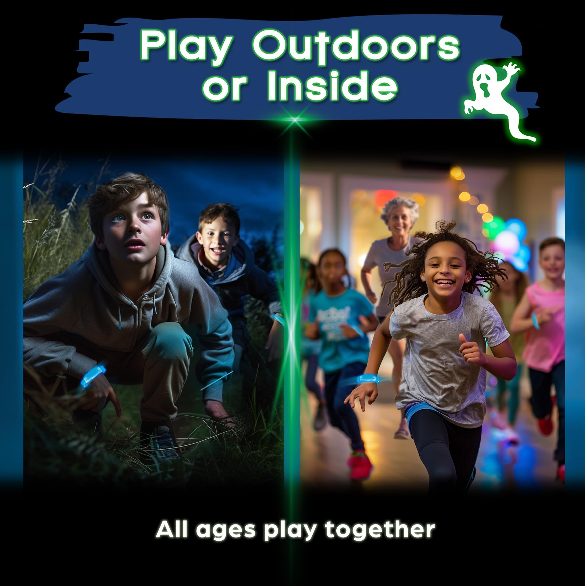 Ghosts in the Graveyard Redux: One of The Best Spooky Outdoor Games for Kids | Ages 5+, 4-8 Players | for Outdoor Parties & Camping | Glow in the Dark