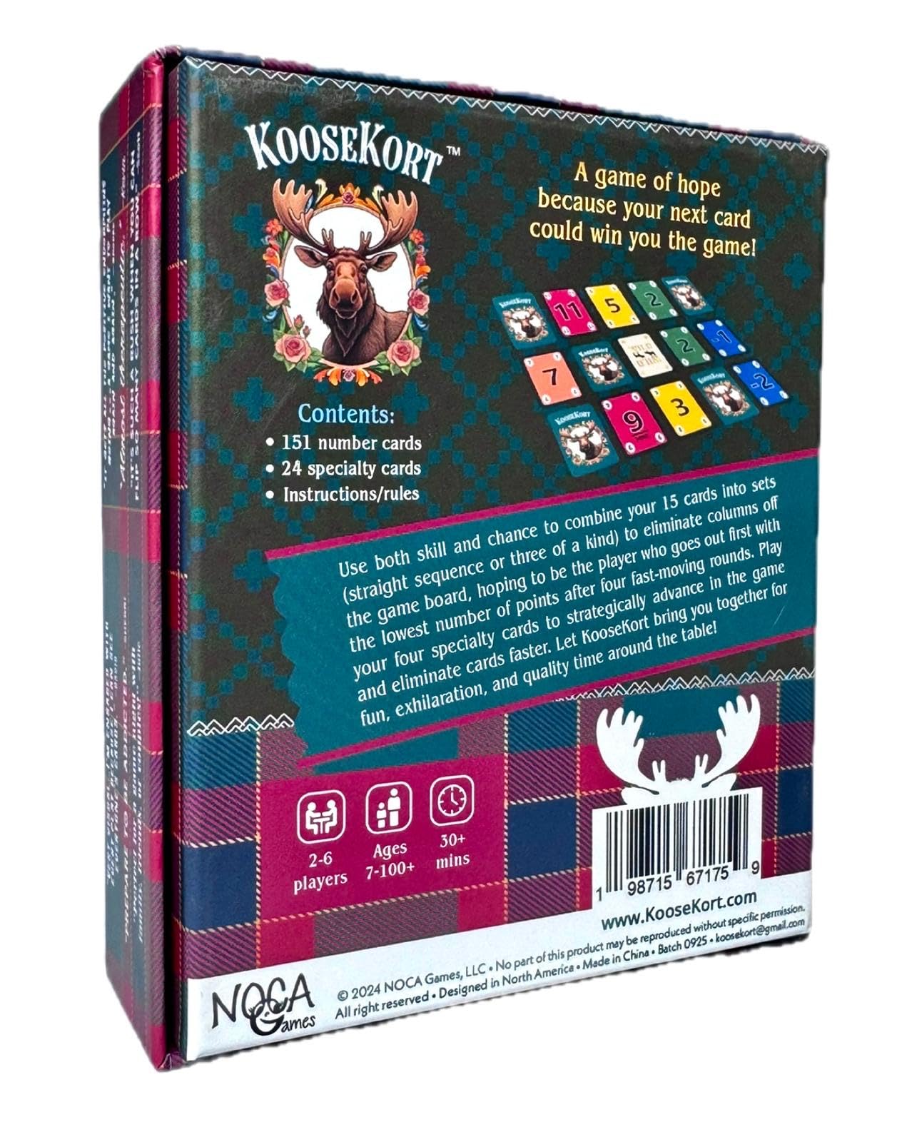 KooseKort Fast Paced Card Game | Easy to Learn Thrilling Gameplay | Perfect for Game or Date Nights | Ages 7 and Up | 2-6 Players | Combine Luck