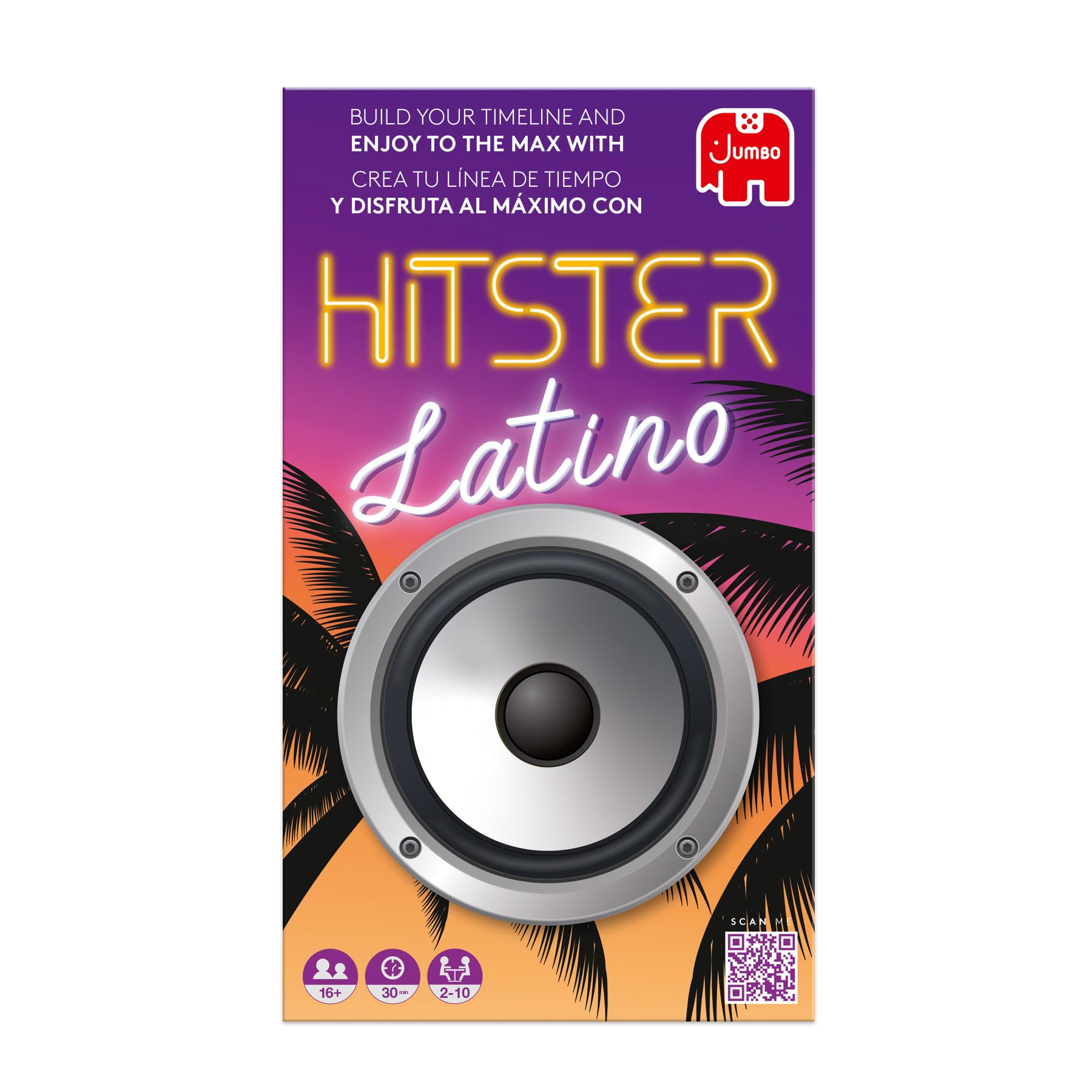 Jumbo Hitster - Latino, Fun Music Quiz Card Game, 2-10 Players - 300 Latin Music Hits - Great for Adult and Family Game Nights (US Edition)