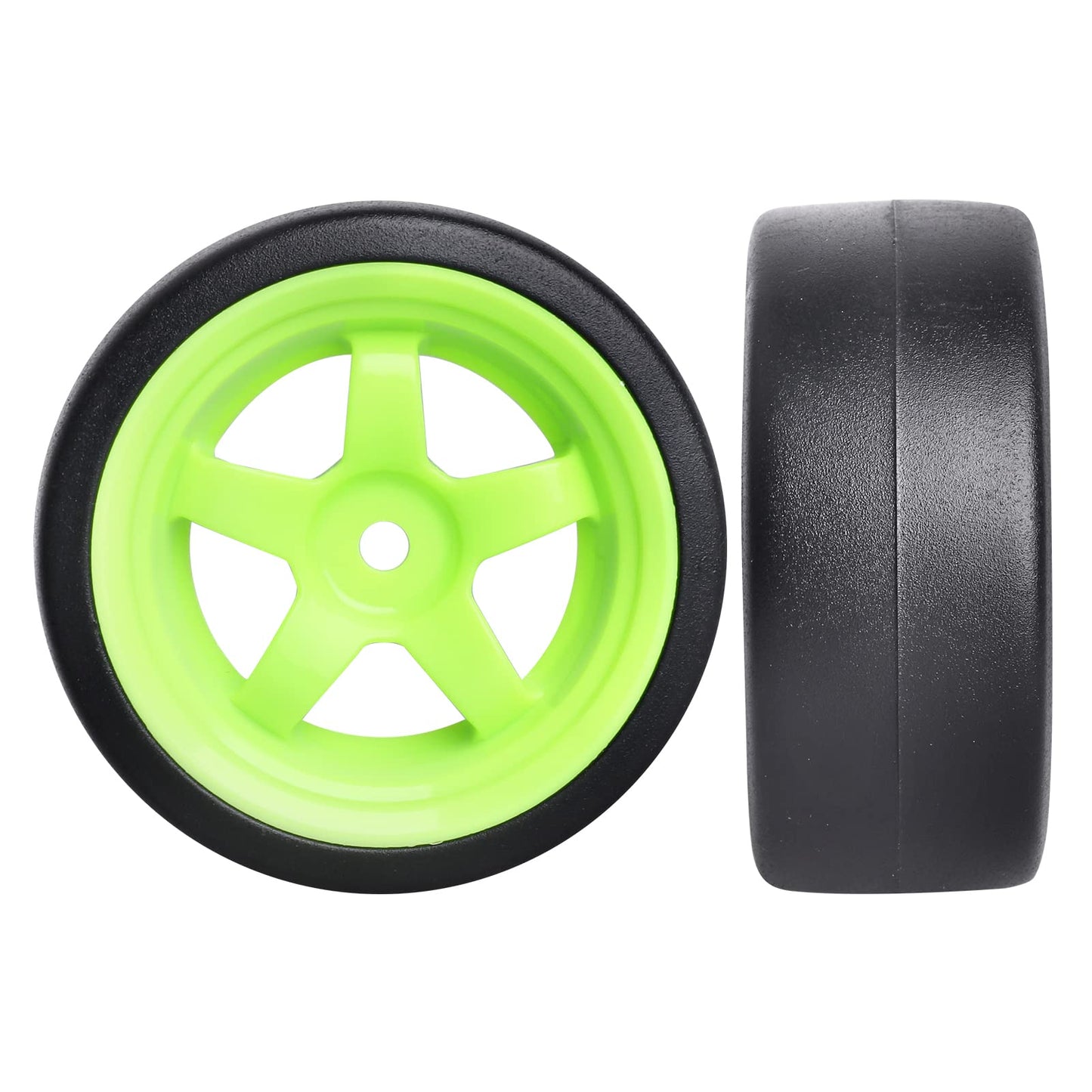 HobbyPark Hard Plastic 12mm Hex RC Drift Wheels and Tires for 1/10 Scale Tamiya HPI Traxxas Kyosho Redcat HSP Drifting, Set of 4