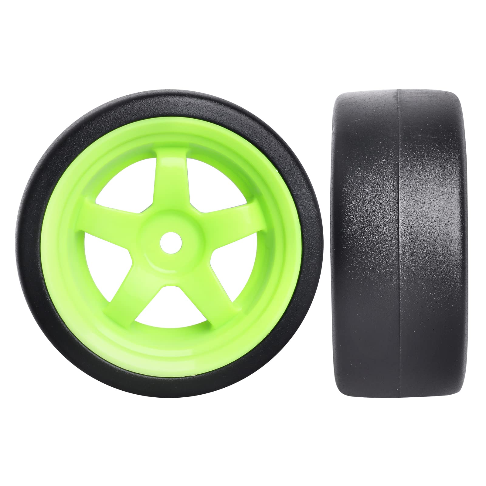 HobbyPark Hard Plastic 12mm Hex RC Drift Wheels and Tires for 1/10 Scale Tamiya HPI Traxxas Kyosho Redcat HSP Drifting, Set of 4