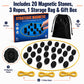 Fouwoqi Magnet Game with String, 20 Full-Size Magnetic Stones & 3 Ropes, Portable Magnetic Chess Strategy Game for Family Game Night, Party, Travel