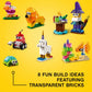 LEGO Classic Creative Transparent Bricks Building Set 11013 for Girls and Boys, STEM Toy and Preschool Hands-On Learning Toy, Includes Wizard
