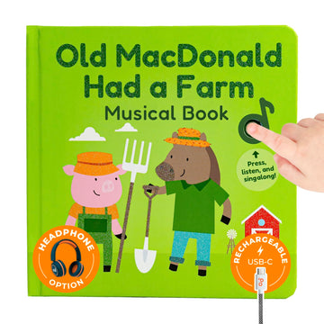 Cali's Books Old Macdonald Had a Farm Music Book for Toddlers 1-3 Years Old - Nursery Rhymes Musical Books, Interactive Baby Sound Book, Singing Toy