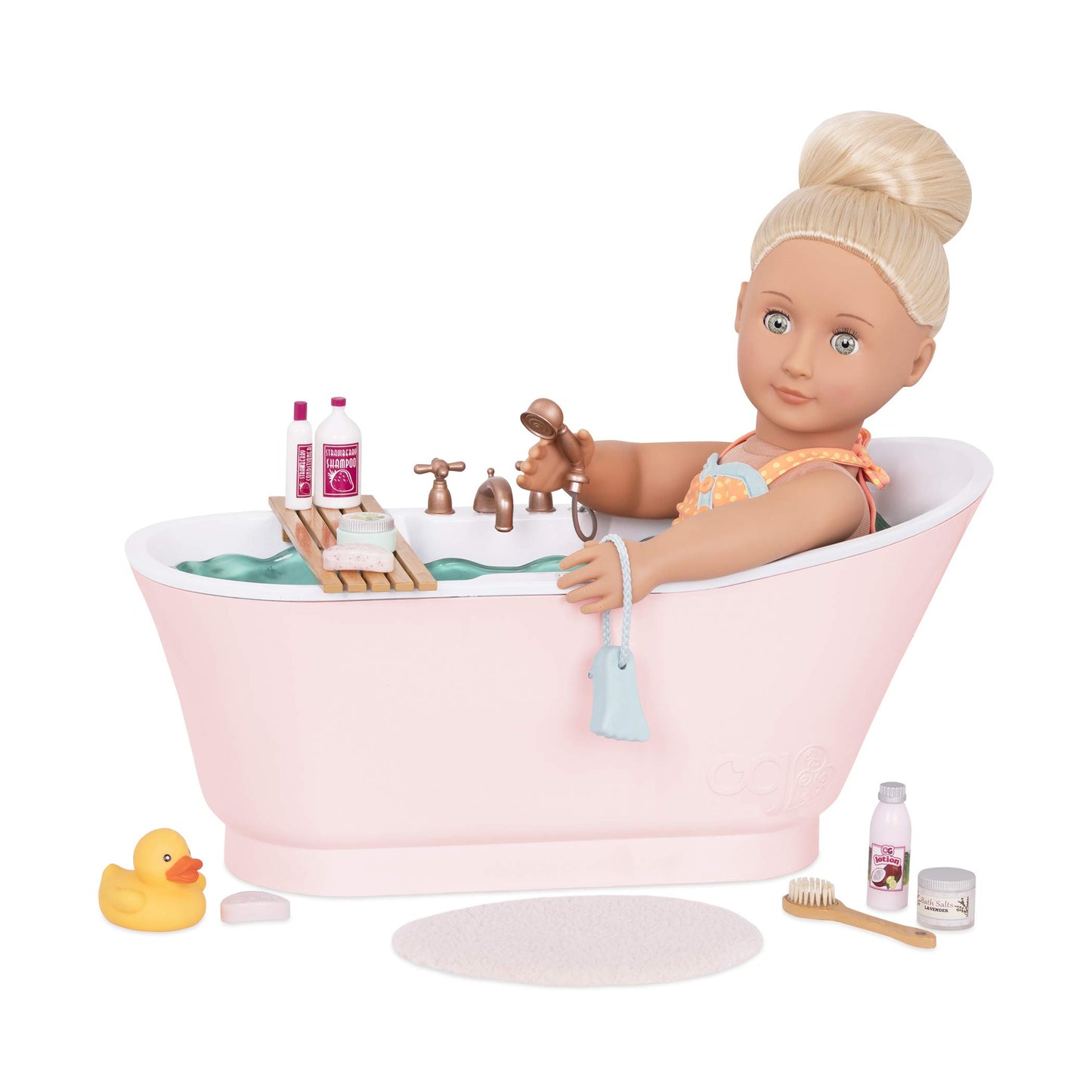 Our Generation - Bath & Bubbles Set - 18-Inch Doll Accessories - Bathtub Set - Water Sounds - Pretend Play - Toy for Kids 3 Years +