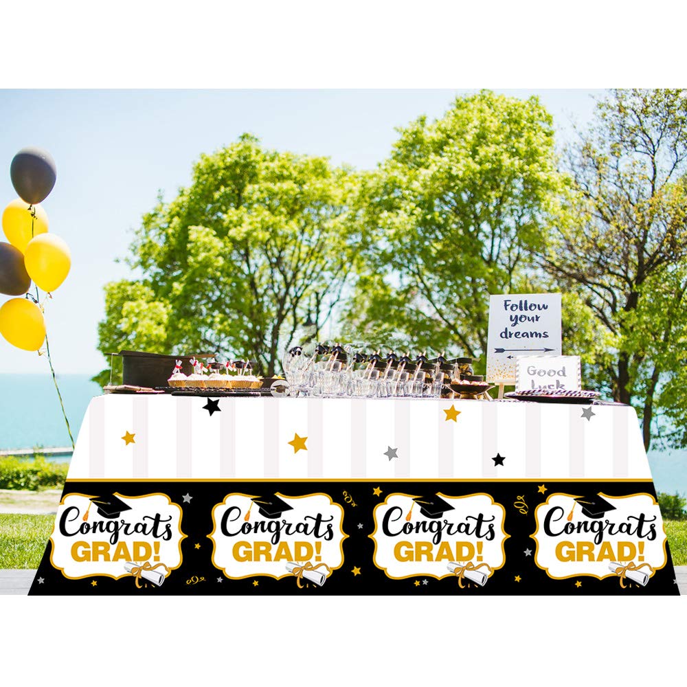 Omgouue 2026 Graduation Tablecloths Banner (54"x 72") Party Decoration Graduation Party Supplies 3pcs