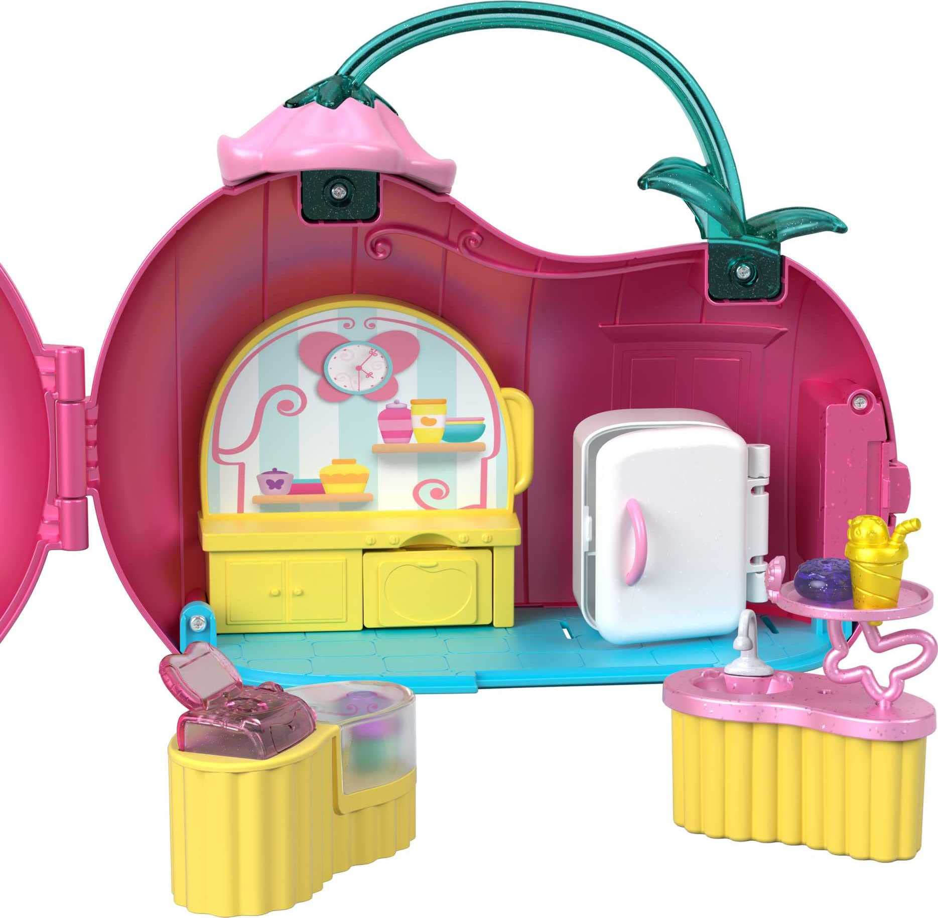 Fisher-Price Butterbeans Café Preschool Toy, On-The-Go Café Playset with Fairy Figure & 20 Accessories for Pretend Play Kids Ages 3+ Years