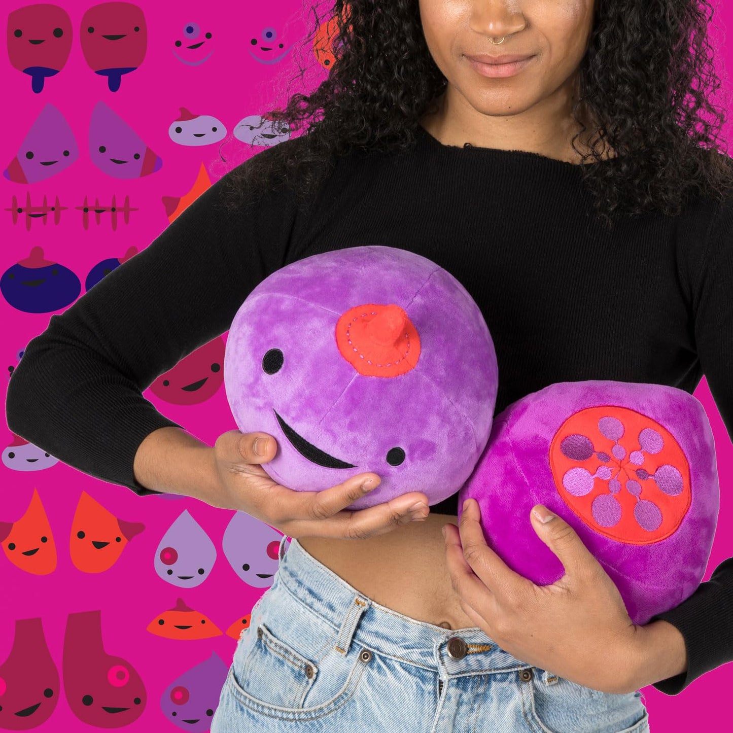 I Heart Guts Breast Plush - 8" Cute Educational Organ Toy for Mastectomy & Breast Cancer - Funny Get Well Recovery Gift for Oncology Nurse Patients