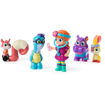 Vida the Vet, Check Up & Care Friendship Pack with 5 Action Figures, Stethoscope, Headlamp and Sticker Sheets, Kids Toys for Girls and Boys Ages 3+