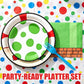 Uywgaun 96 Pcs Dots Birthday Party Decorations Paper Party Plates and Napkins for Dots Themed Party Supplies Dessert Tableware Set for Kids Woman