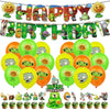 Plant vs. Zom-bies Party Backdrop Party Banner, Cake Topper, Cupcake Topper, Cup Cake Wrappers, Zombies Hanging Swirls and PVSZ Balloons for PVSZ