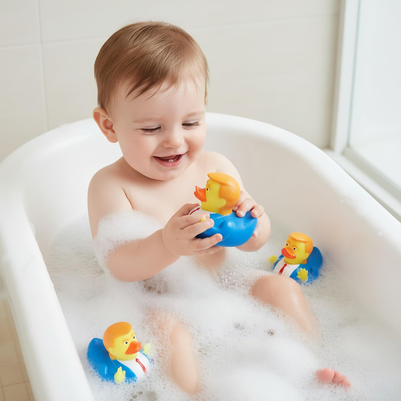 Rubber Ducks Trump Duck Funny Ducks Squeak Ducking Bath Toy Rubber Duckies for Kids Gift Duck