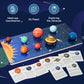 Wooden Solar System Model Board, Montessori Toys Planets Puzzle Science STEM Space Learning for Kids 4-8 with 3D Planets Models, Prechool Educational