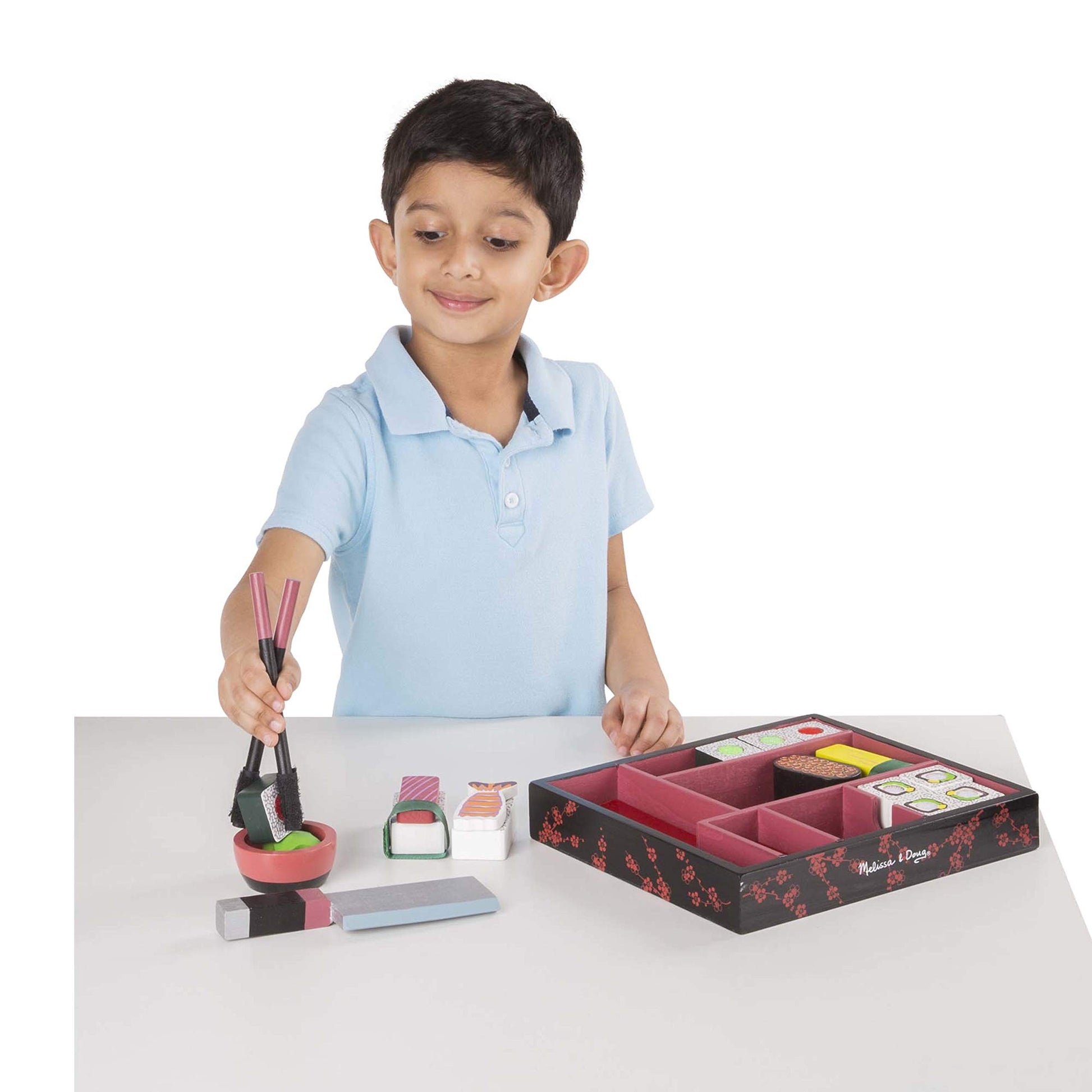 Melissa & Doug Sushi Slicing Wooden Play Food Set