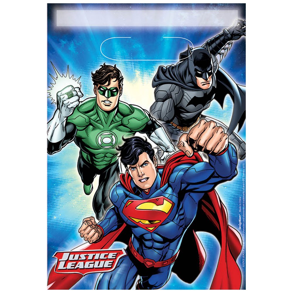 American Greetings Justice League Party Supplies, Treat Bags (8-Count)