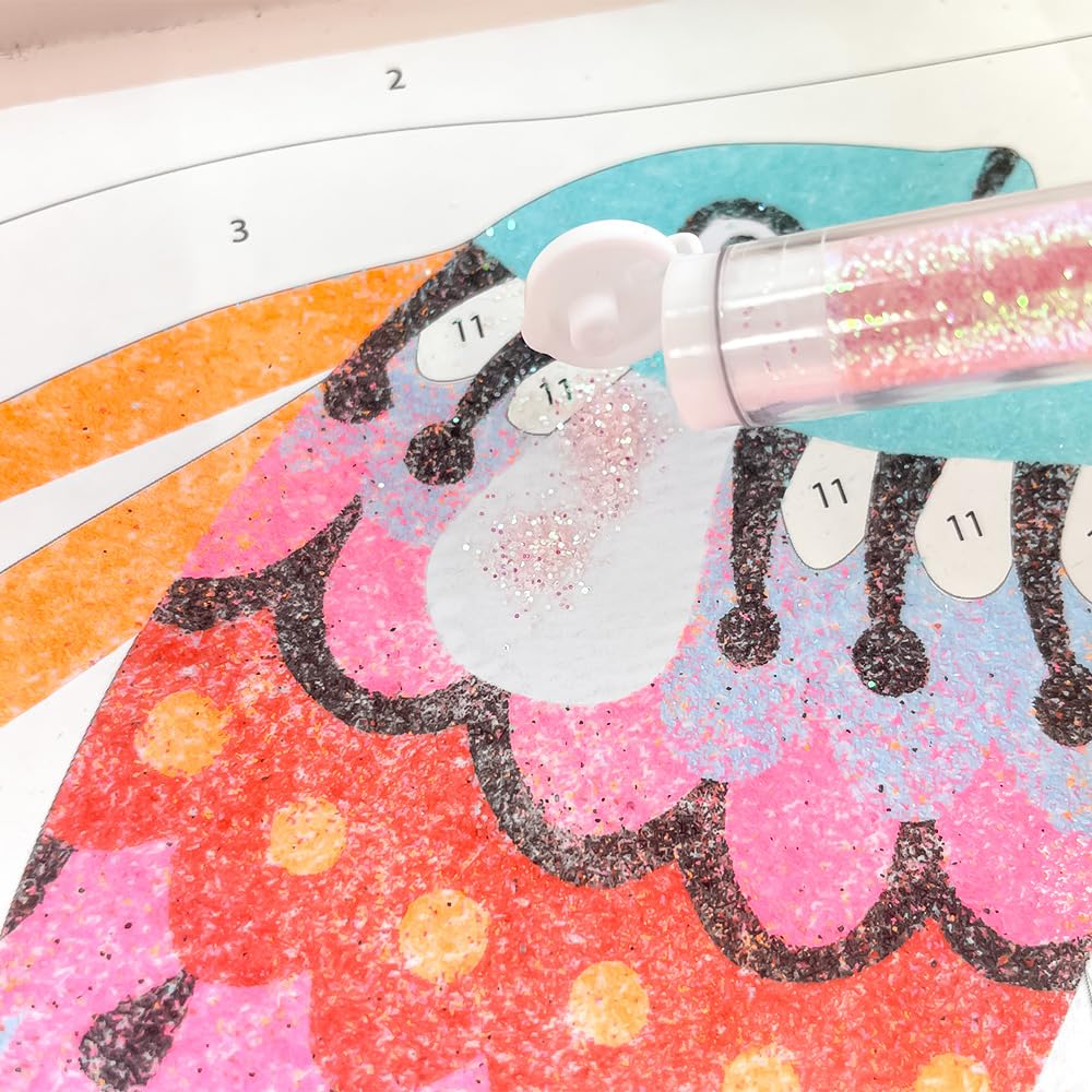 DJECO Fish Rainbow Colored Sand and Glitter Craft Kit