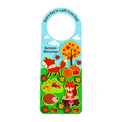 Fun Express Faith Fall Animal Door Hanger CK - Craft Kits - 12 Pieces